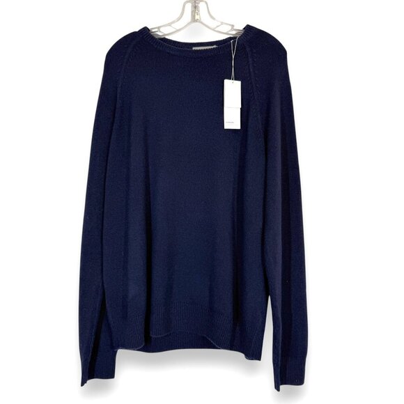 Vince Wool Cashmere Blend Sweater Navy Blue Size Large FLAW - Picture 1 of 13